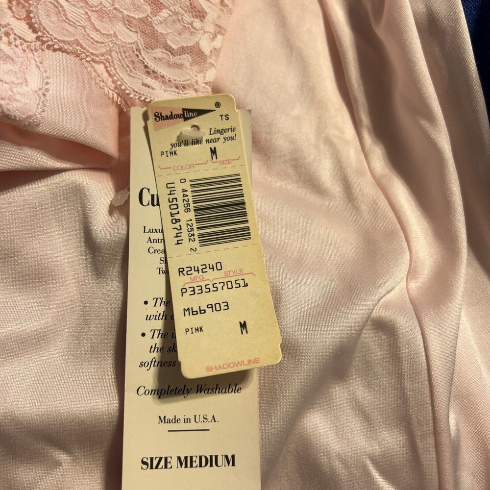 Shadowline Cuddlemere Nylon Fabric Lingerie‎ Nightgown Medium Pink NWT - Picture 5 of 10